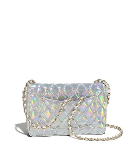 chanel wallet on chain iridescent